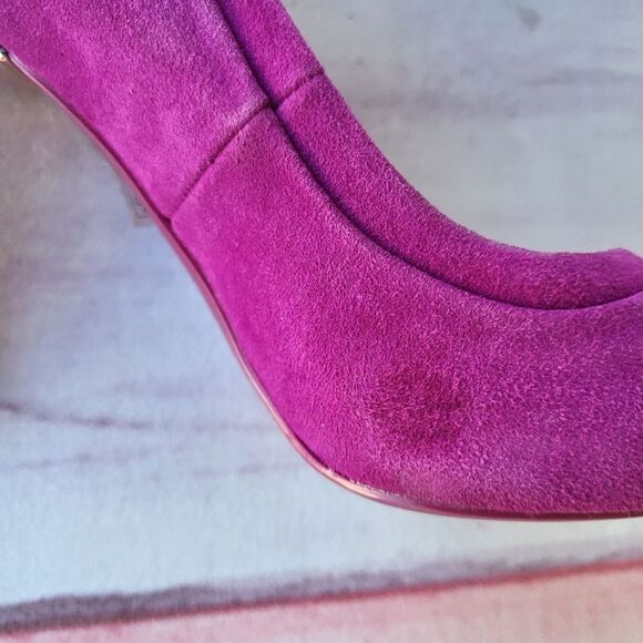 Ted‎ Baker Fuchsia Sayu Pointed Toe Suede Pump Stilleto Heels Size 5US - Picture 11 of 11